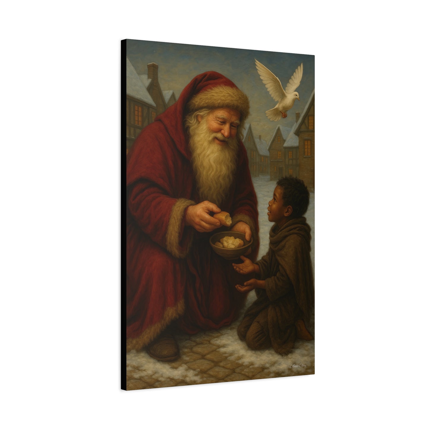 Spirit of Christmas Santa Giving Joy Canvas Print