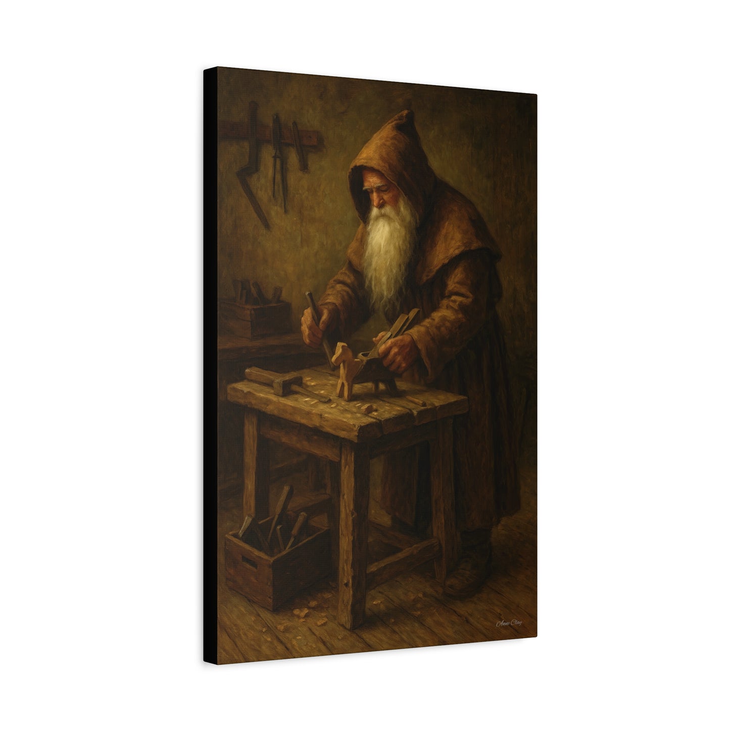 Craftsmanship Wall Art - Vintage Woodworker Canvas Print