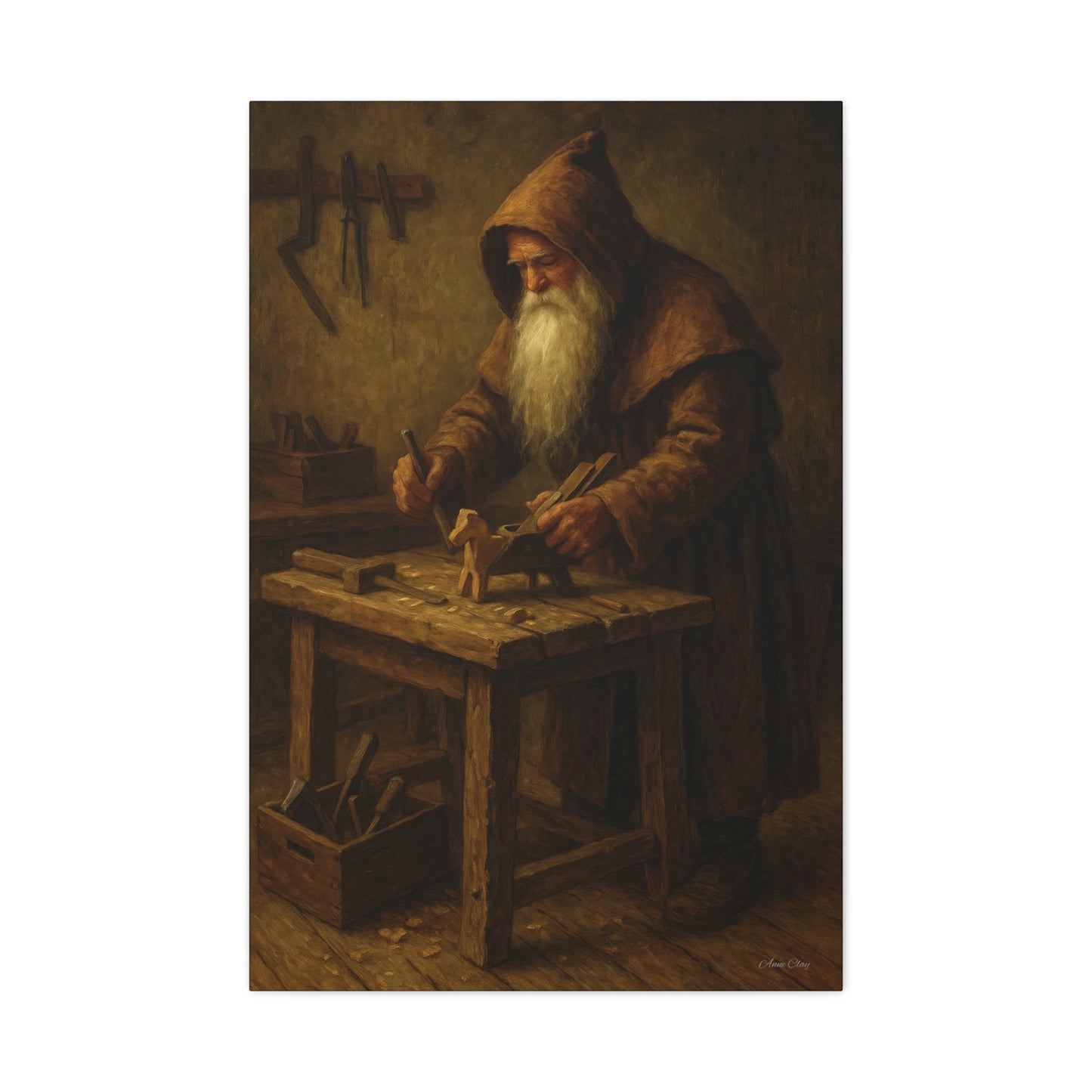 Craftsmanship Wall Art - Vintage Woodworker Canvas Print