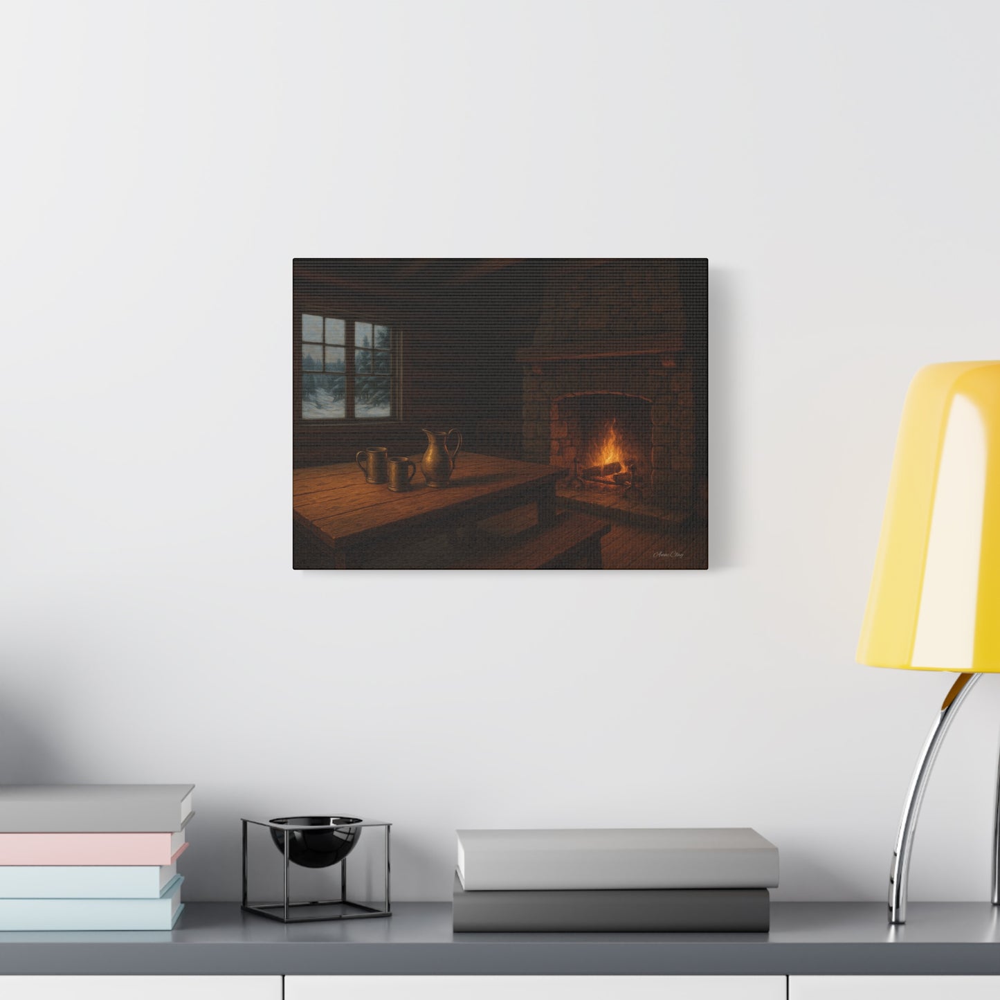 Cozy Cabin Canvas Print, Rustic Home Decor, Winter Vibes, Cabin Wall Art, Perfect for Christmas, Housewarming Gift