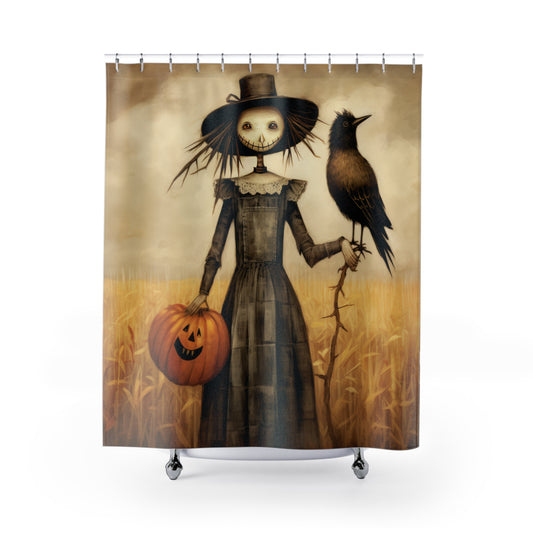 Scary Crow Shower Curtains