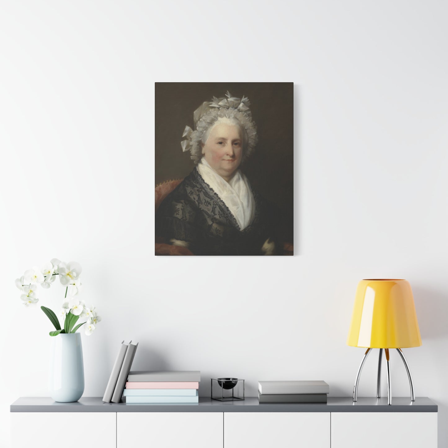 Martha Washington by Gilbert Stuart Classic Portrait Canvas Print - Elegant Home Décor Artwork