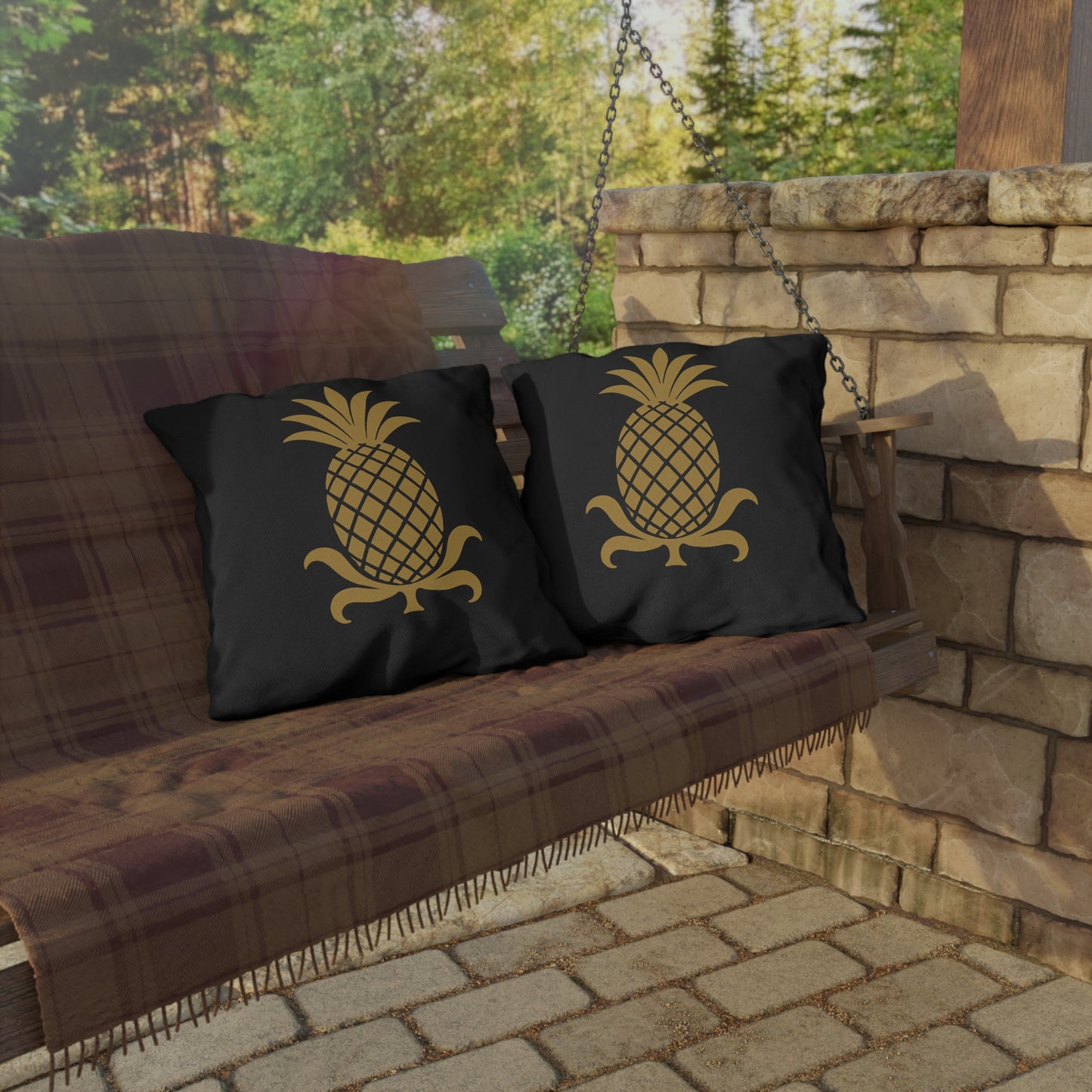 Tropical Pineapple Outdoor Pillow | Summer Decor, Patio Cushions, Beach House Decor, Garden Accessories, Gift for Home