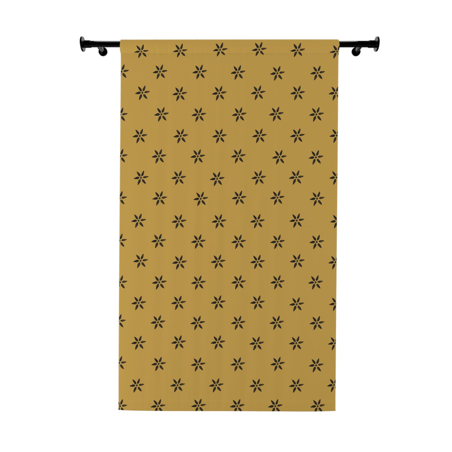 Medium Black Stencil on Window Curtains (1 Piece)
