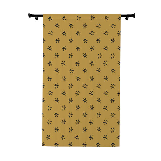 Medium Black Stencil on Window Curtains (1 Piece)