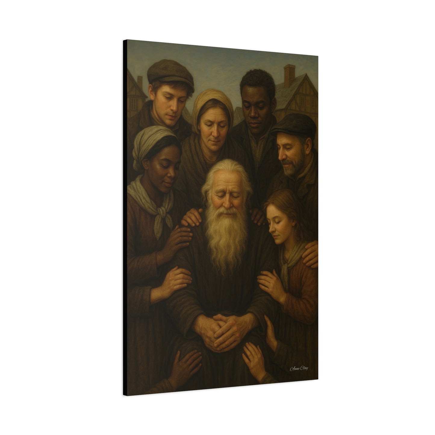 Humble Santa, Spirit of Christmas, Servanthood,  Canvas Print