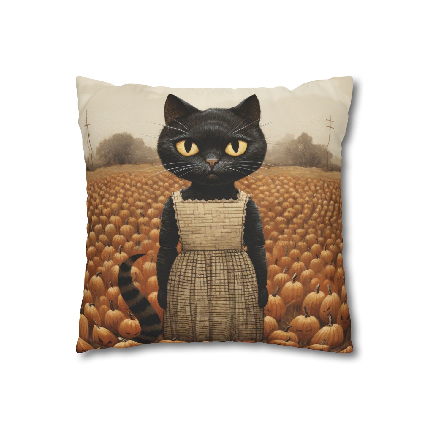 Kitty Boo Boo Square Poly Canvas Pillowcase