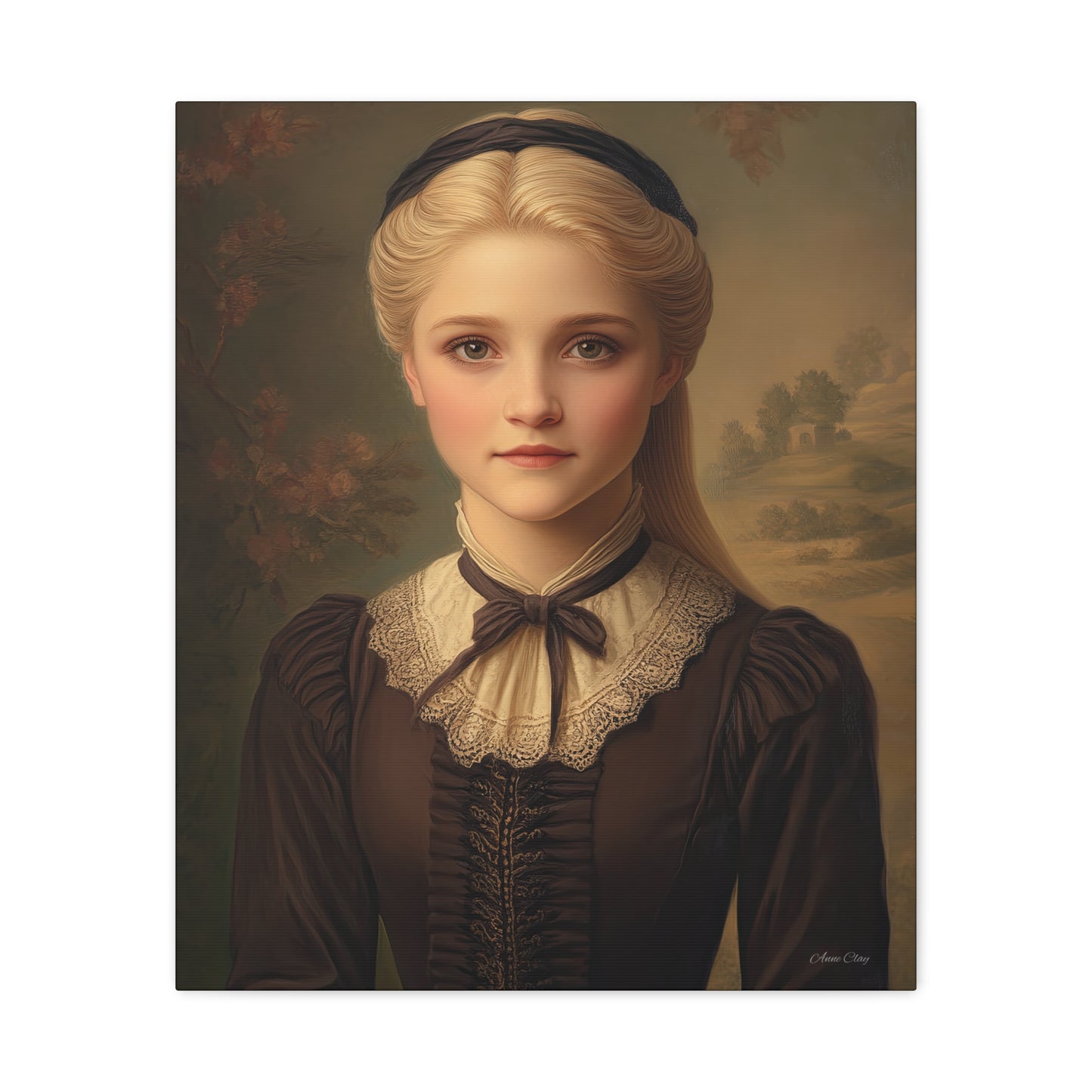 Vintage Portrait Canvas Wall Art, Home Decor, Gift for History Lovers, Romantic Wall Decor, Unique Gift Idea