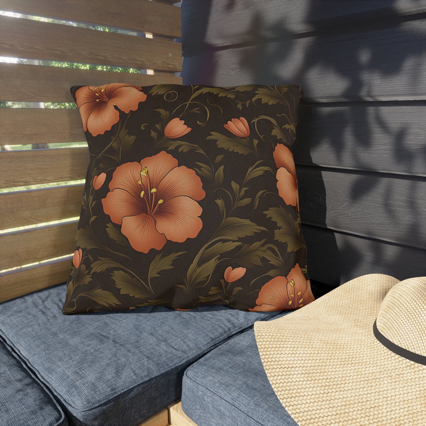 Floral Outdoor Pillow | Tropical Decor, Patio Cushion, Garden Pillow, Hibiscus Throw Pillows, Summer Home Decor