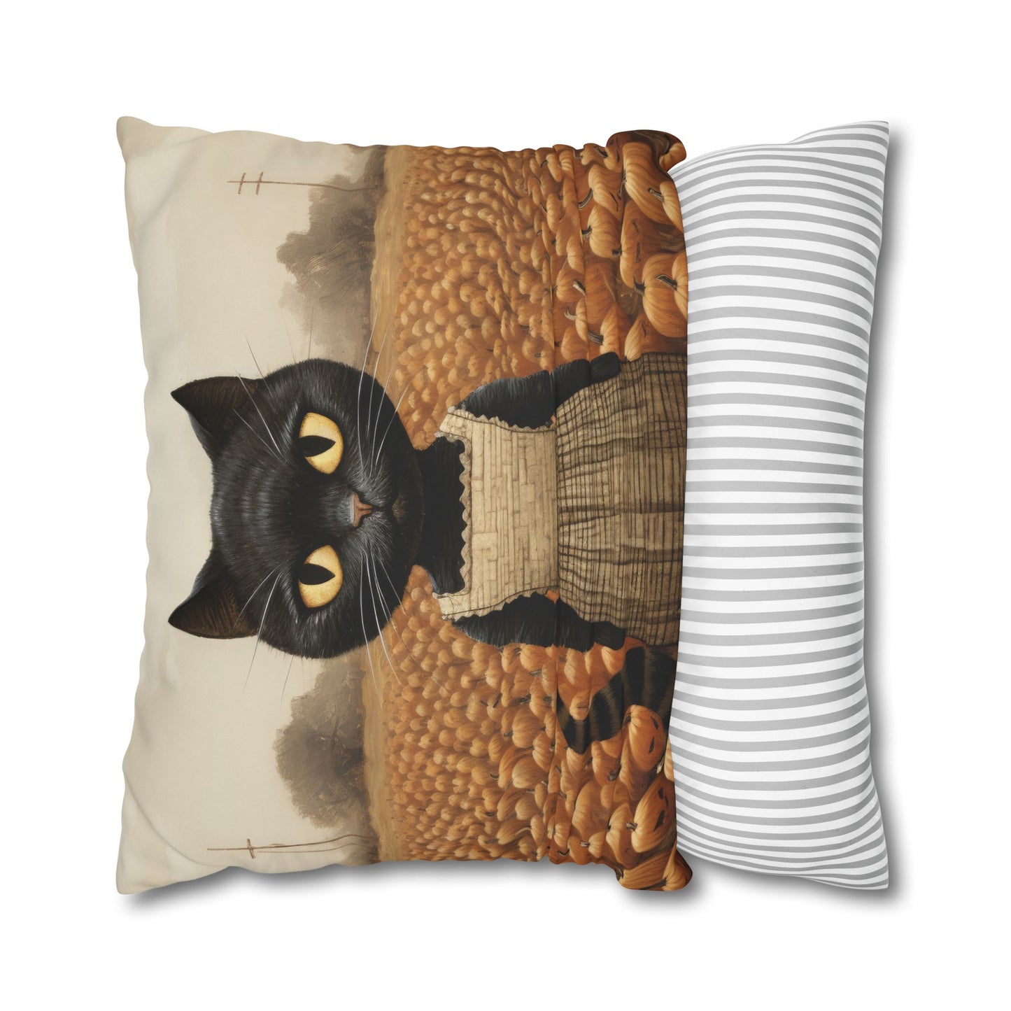 Kitty Boo Boo Square Poly Canvas Pillowcase