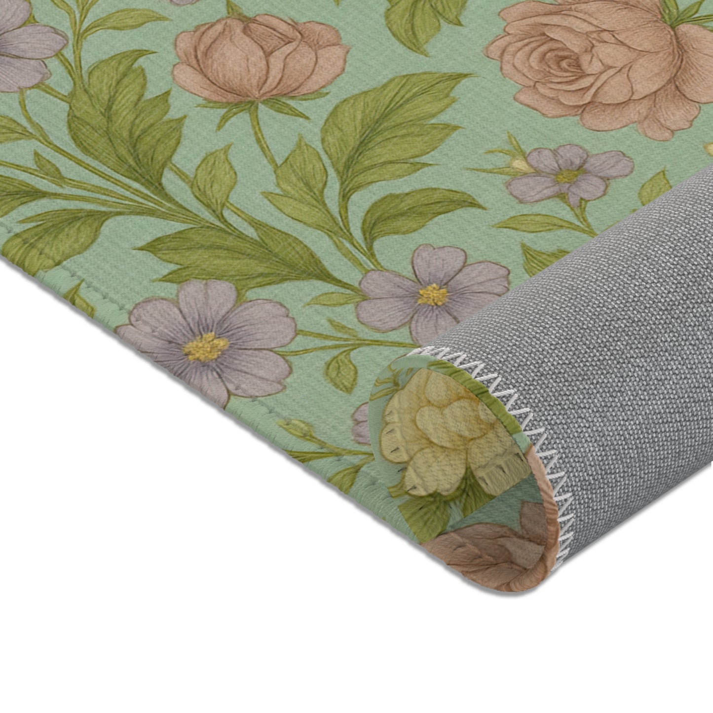 Vintage Floral Area Rug, Spring Decor, Living Room Accent, Boho Home Style, Gift for Her, Kitchen Mat