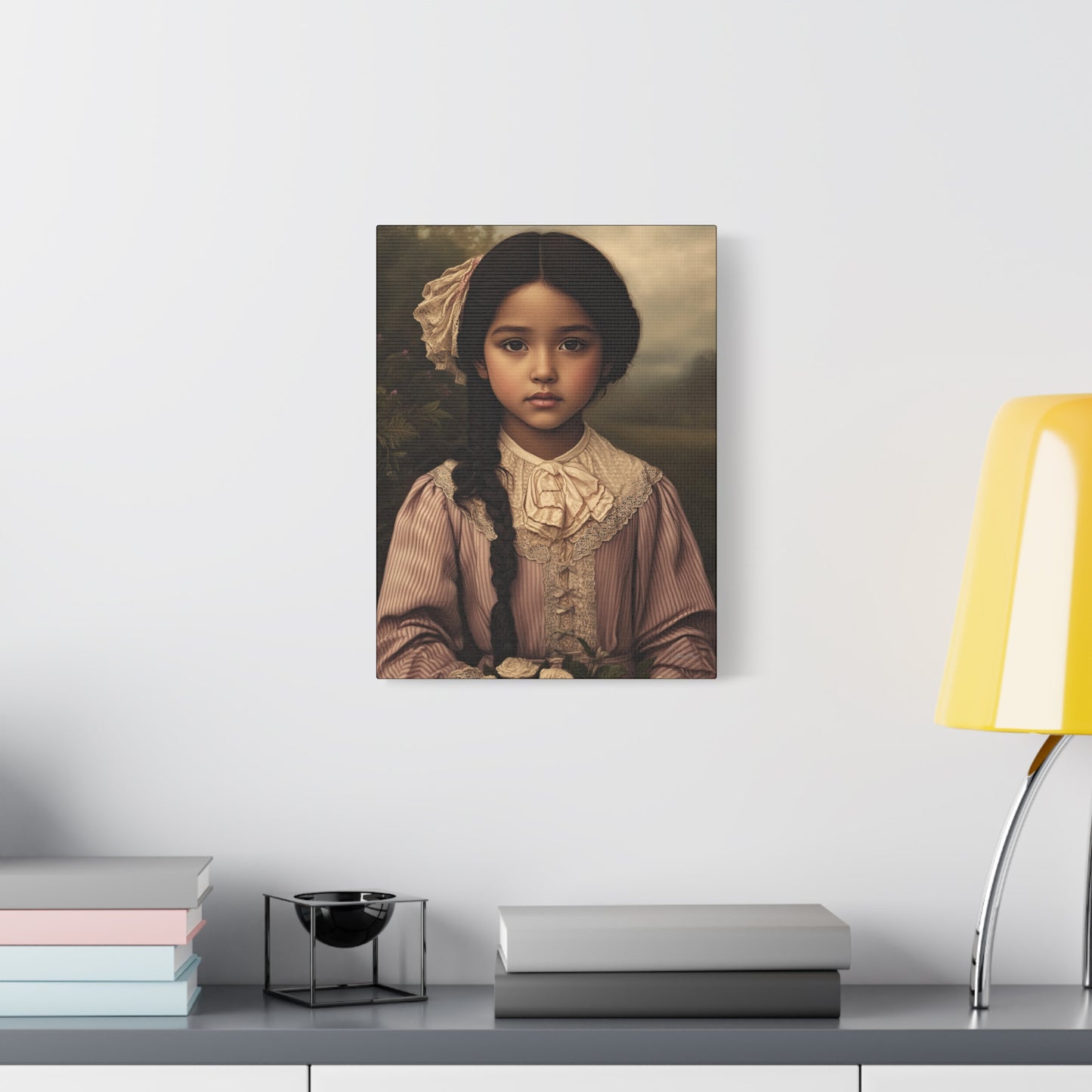 Matte Canvas Wall Art, Vintage Portrait Decor, Soft Aesthetic Home Decor, Gift for Art Lovers, Unique Room Decor
