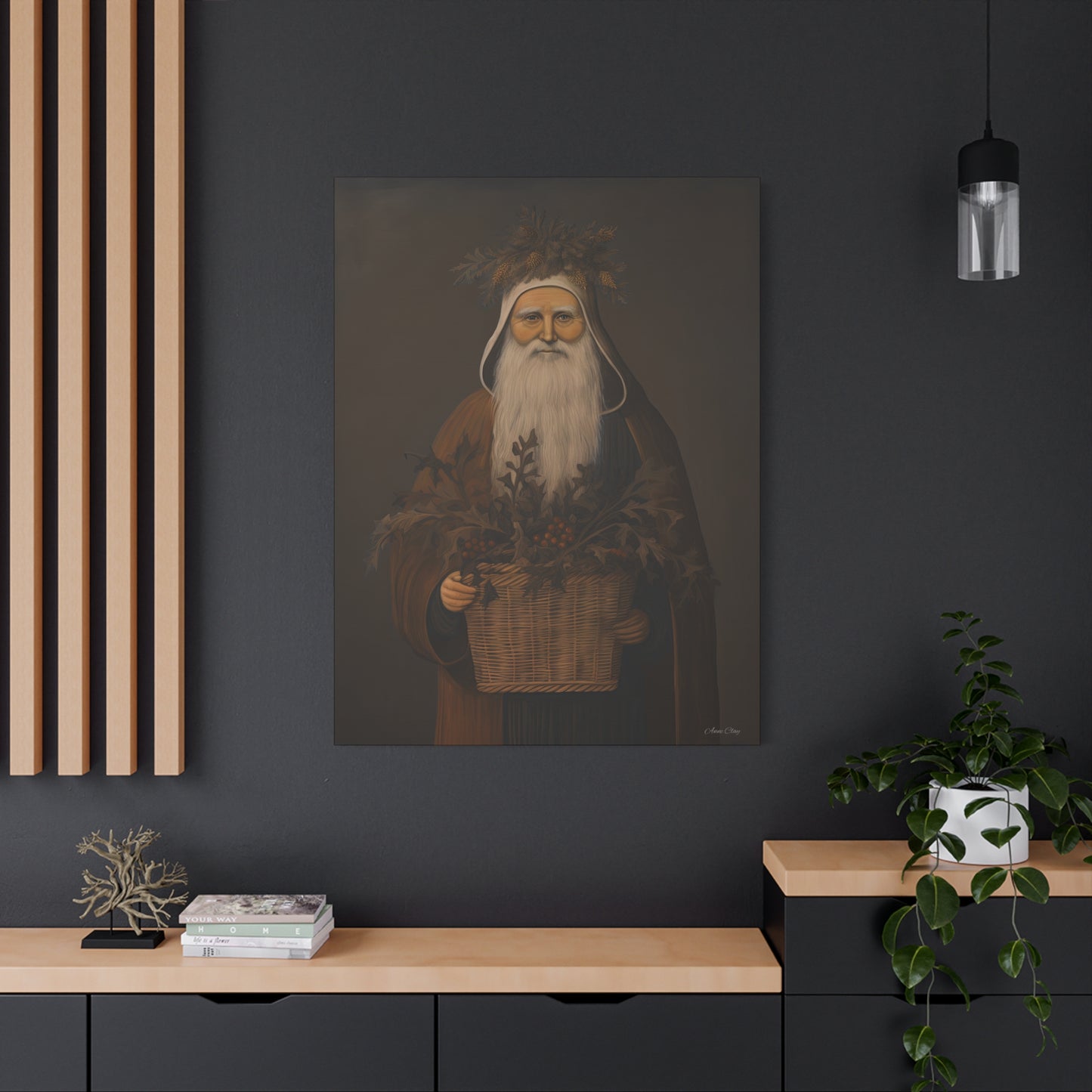Muted Colonial Santa Matte Canvas, Stretched, 1.25"