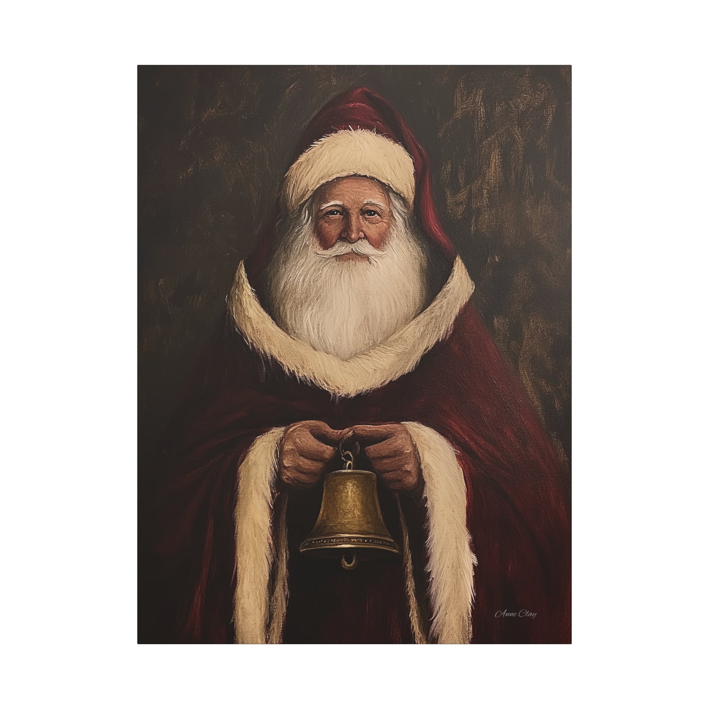 Santa Bell Matte Canvas, Stretched, 1.25"