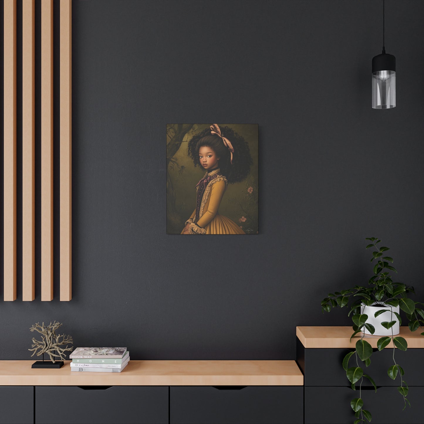 Elegant Stretched Canvas Art Print, Vintage Portrait, Home Decor, Wall Art, Gift for Art Lovers, Gallery Wall