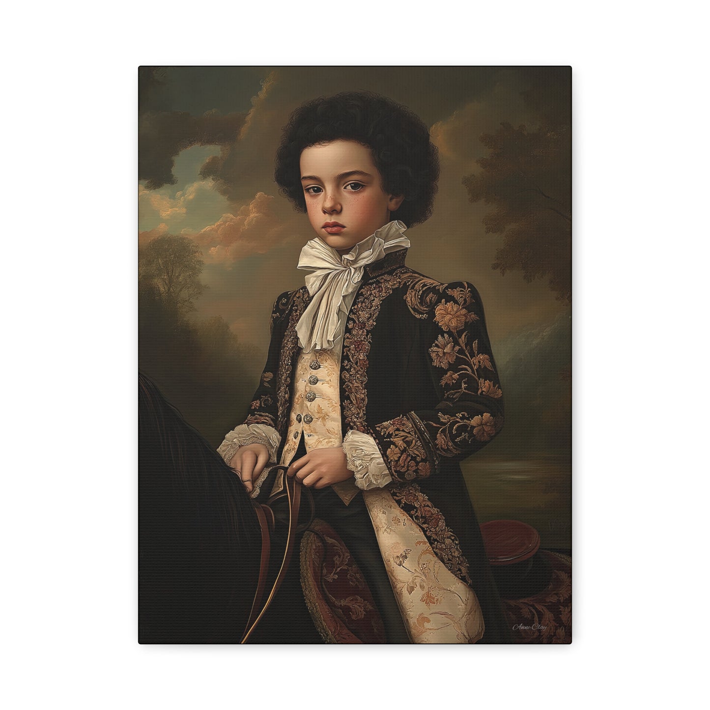 Vintage Portrait Canvas Print, Wall Art, Home Decor, Gift for Art Lovers, Classic Decor, Renaissance Style Artwork
