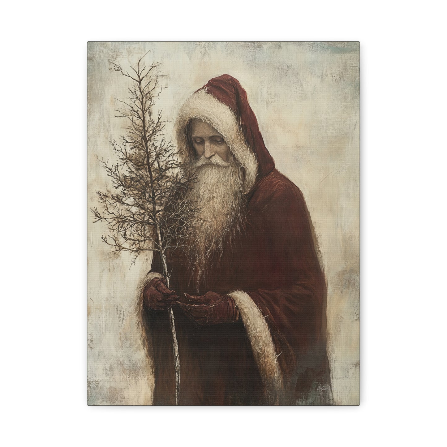 Humble Santa Matte Canvas, Stretched, 1.25"