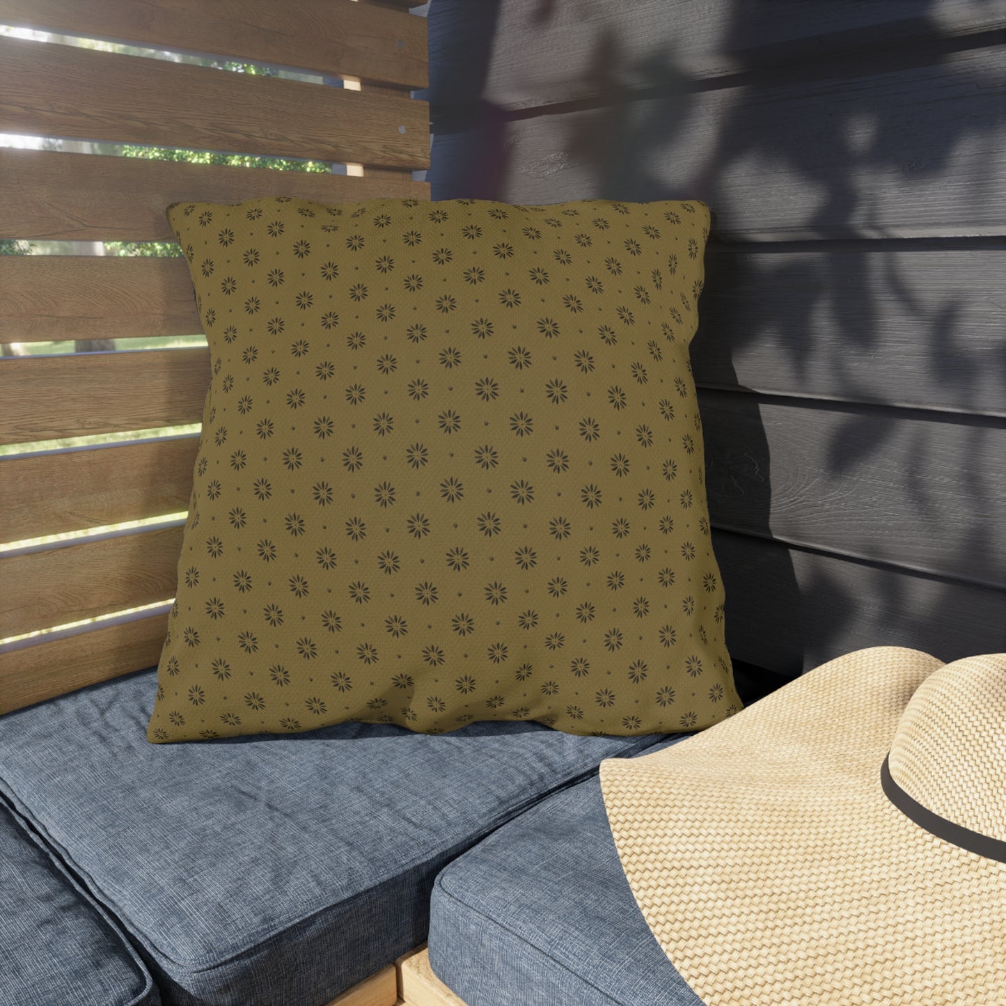 Gold and Black Outdoor Pillows