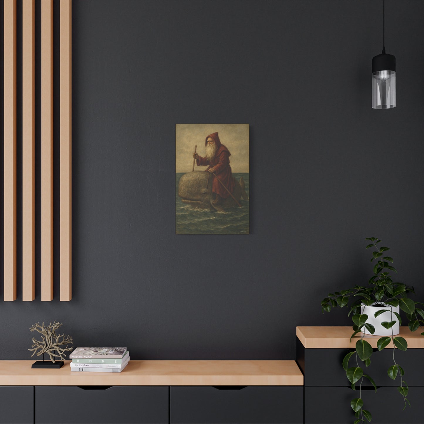 Whimsical Whale Art Canvas Print