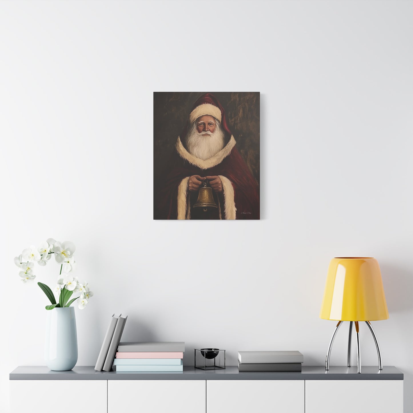 Santa Bell Matte Canvas, Stretched, 1.25"