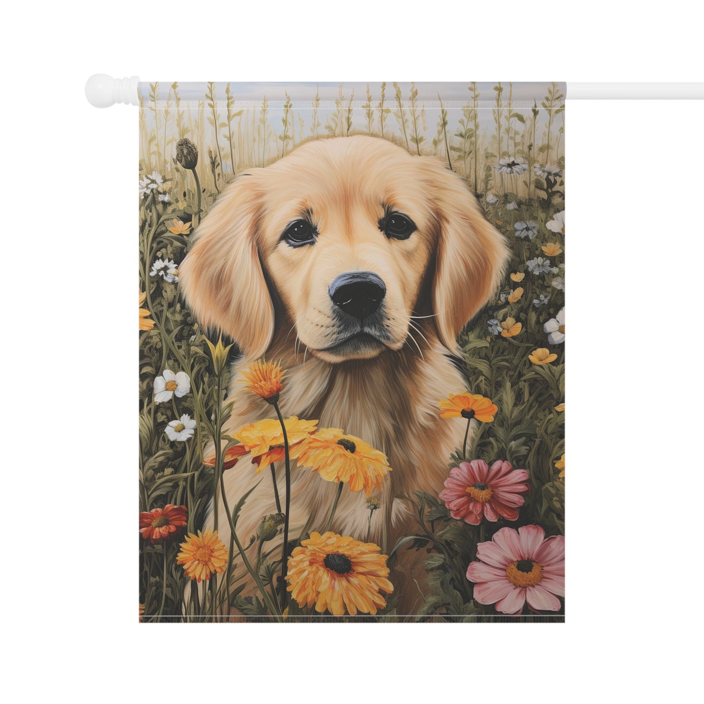 Golden Retriever Puppy Garden & House Banner