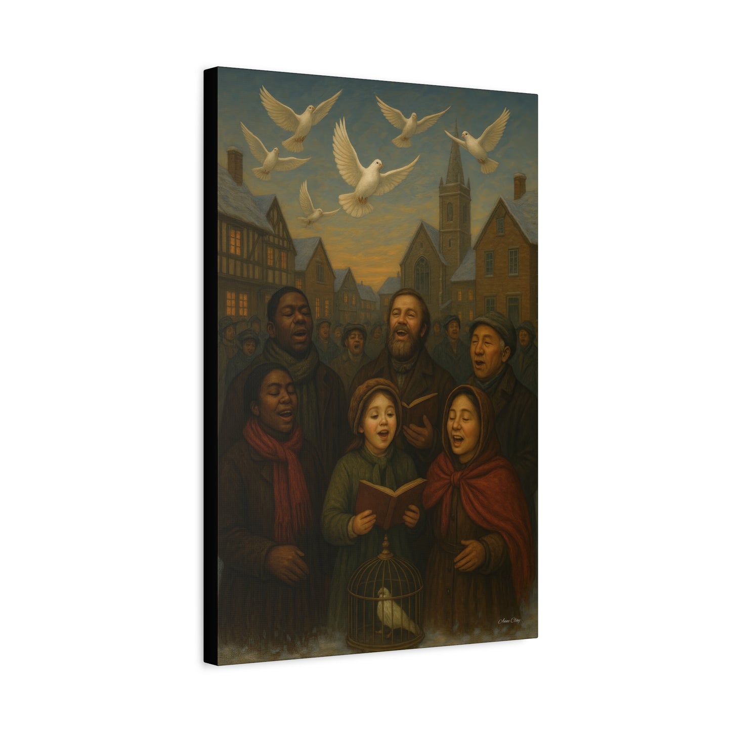 Peace on Earth Good Will Toward All People Inspirational Canvas Art: 'Peaceful Hymn' Stretched Print