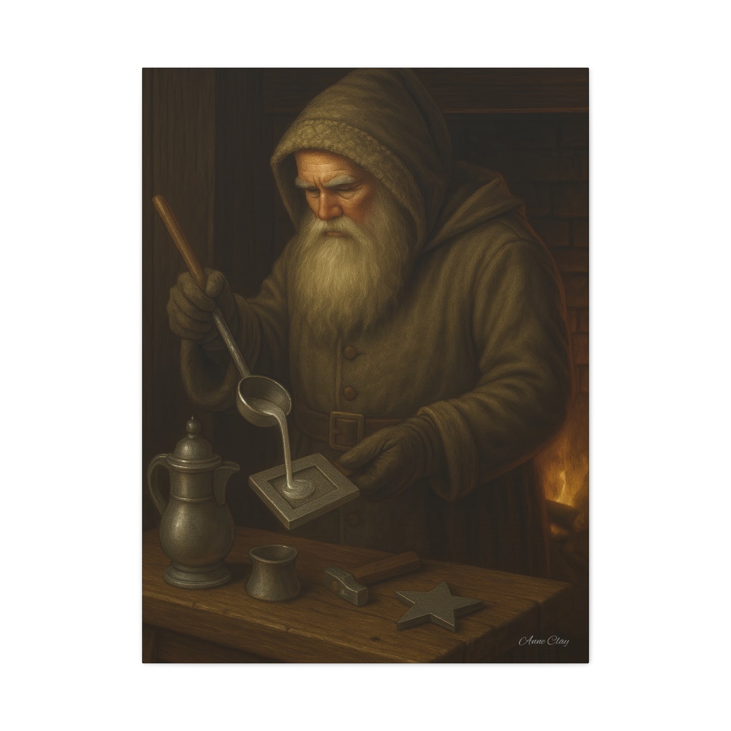 Artistic Matte Canvas Print - Mystic Blacksmith Design