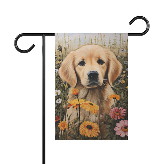 Golden Retriever Puppy Garden & House Banner