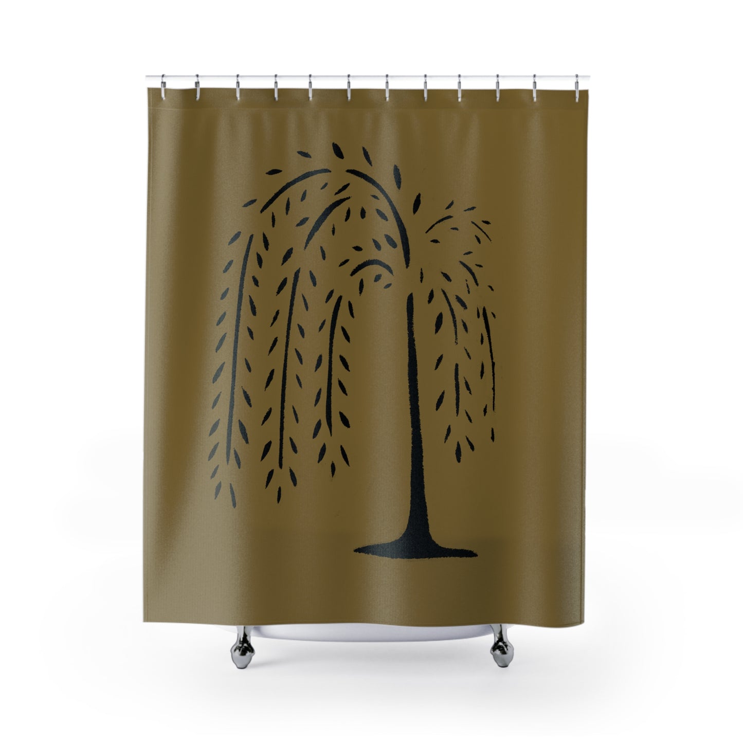 Willow Stencil Primitive Shower Curtains