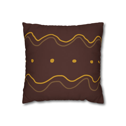 Redware Squiggles Square Poly Canvas Pillowcase