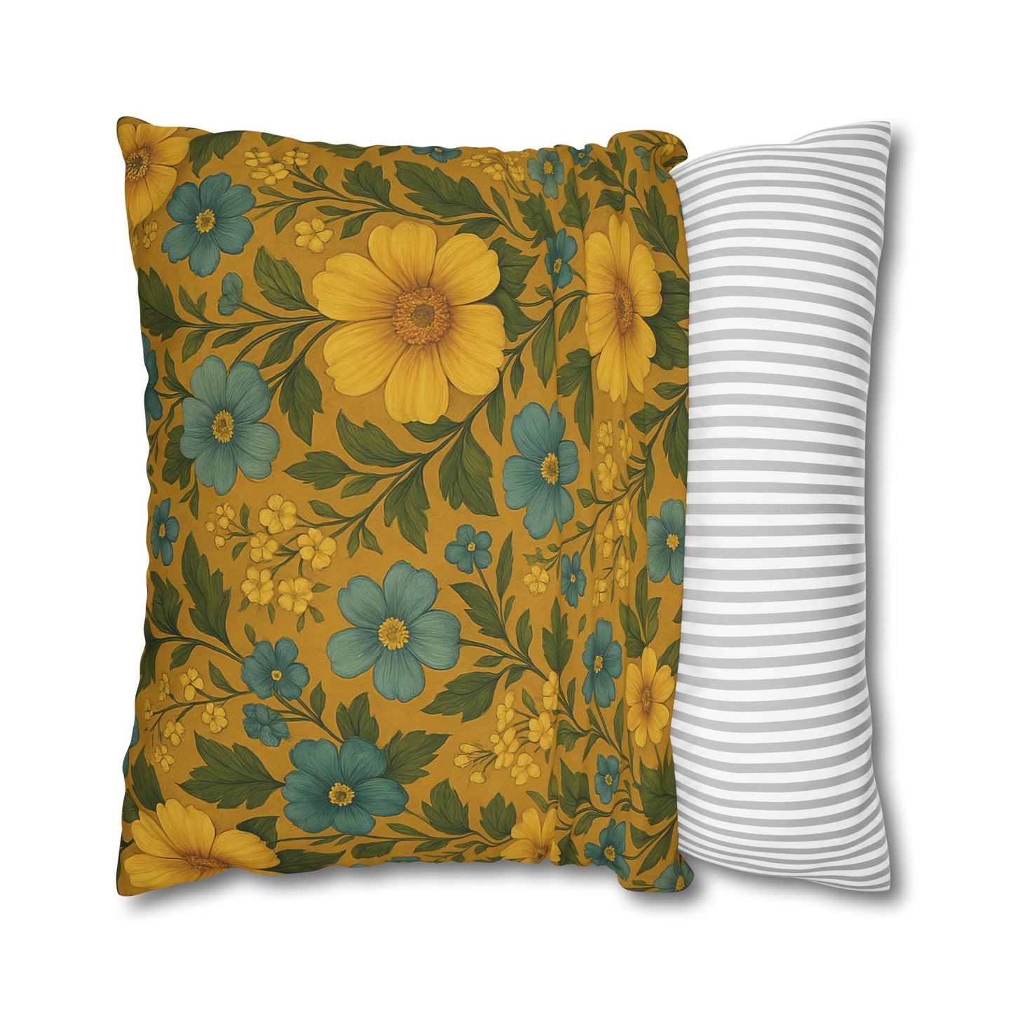 Bohemian Floral Pillowcase Cover, Cozy Home Decor, Vintage Style, Gift for Her, Spring Vibes, Couch Accessory, Cottagecore Throw