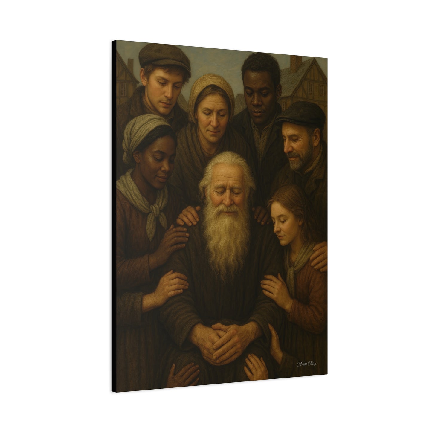 Humble Santa, Spirit of Christmas, Servanthood,  Canvas Print