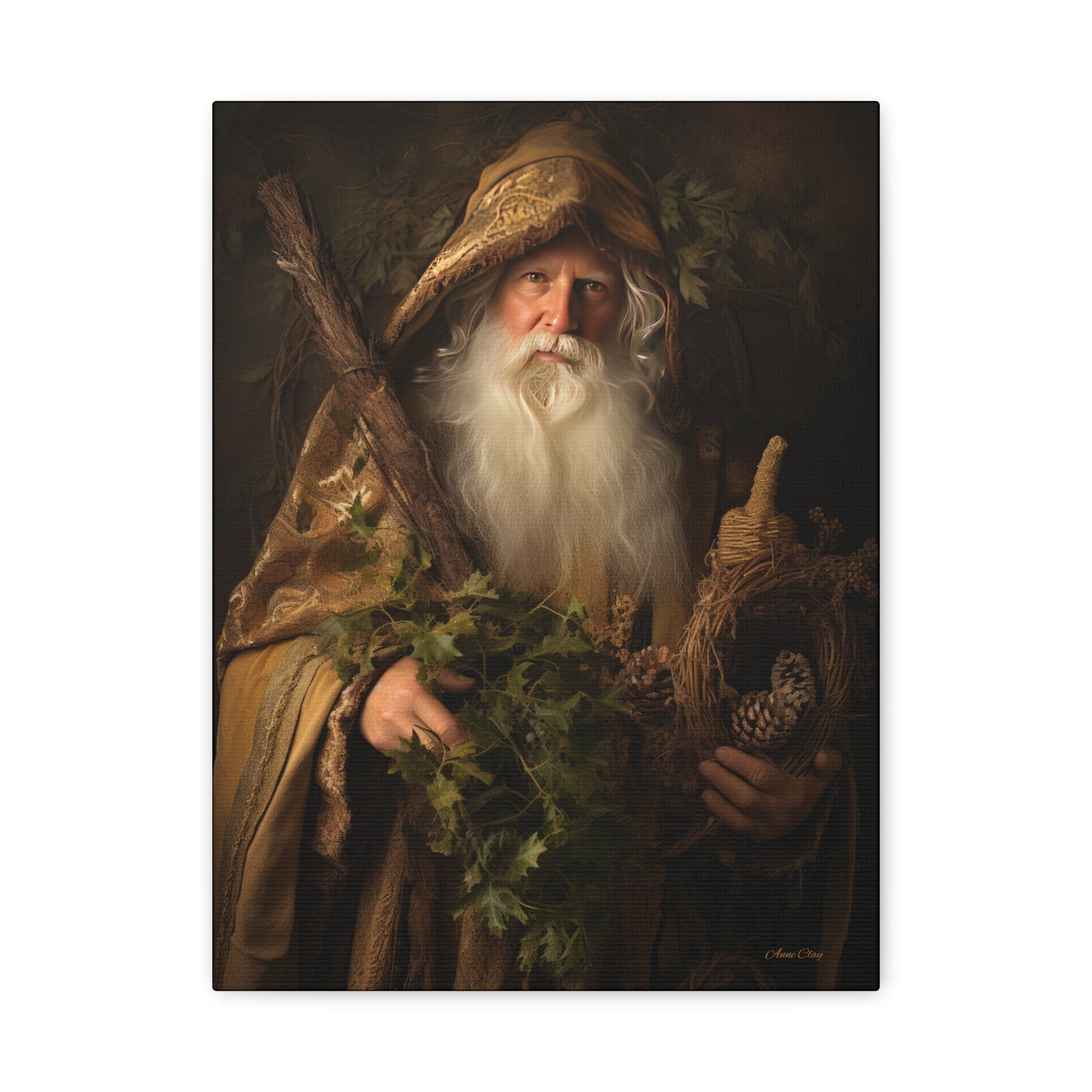 Forest Santa Matte Canvas, Stretched, 1.25"