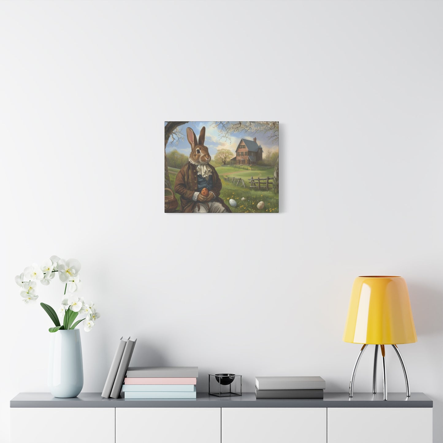 Easter Memories Easter Bunny Canvas Art - Charming Stretched Print for Spring Decor
