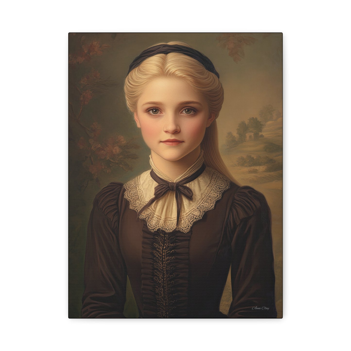 Vintage Portrait Canvas Wall Art, Home Decor, Gift for History Lovers, Romantic Wall Decor, Unique Gift Idea