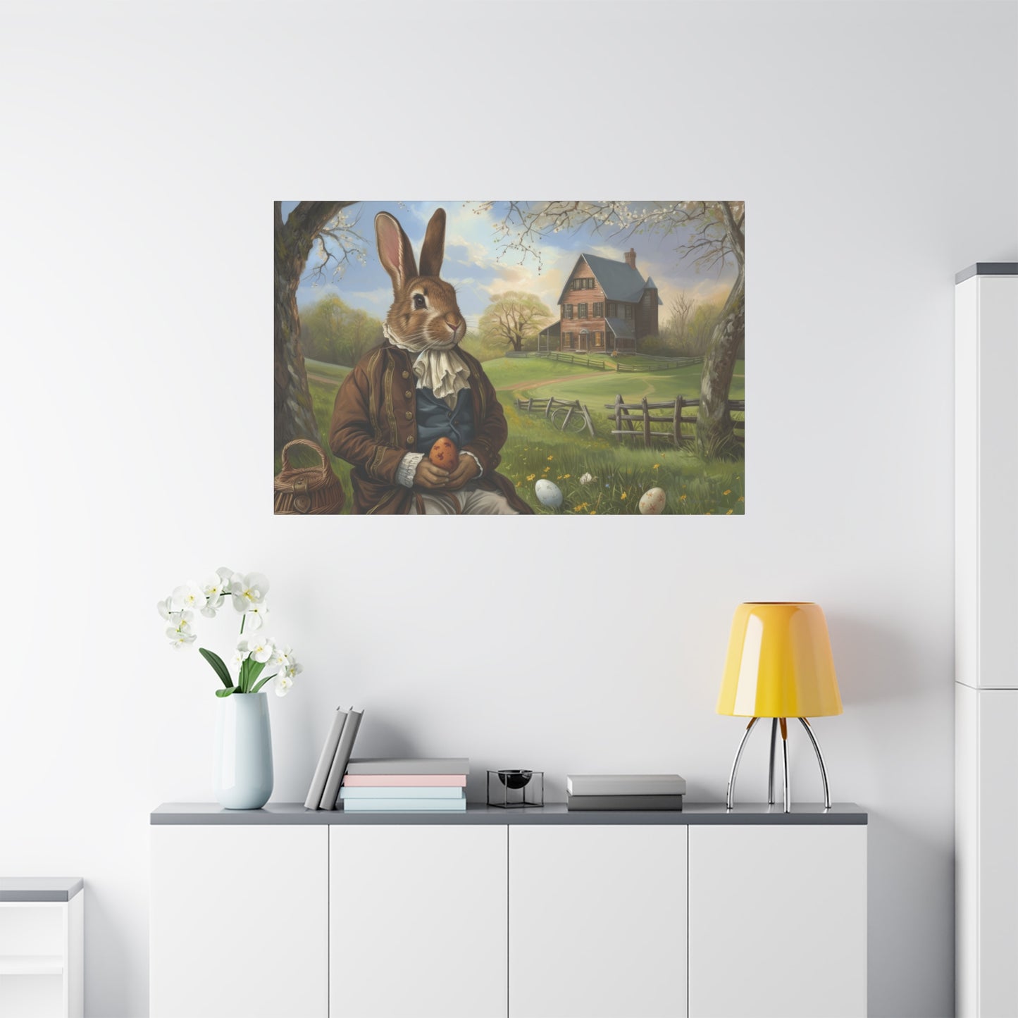 Easter Memories Easter Bunny Canvas Art - Charming Stretched Print for Spring Decor