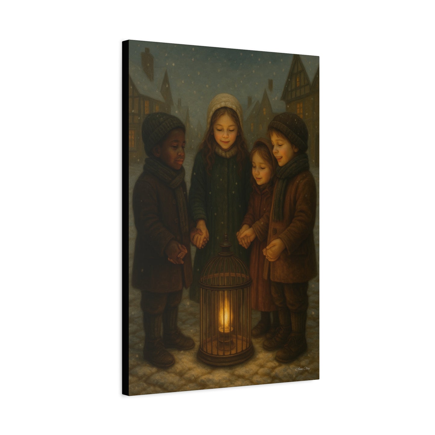United We Stand Winter Scene Canvas Print - Cozy Holiday Decor