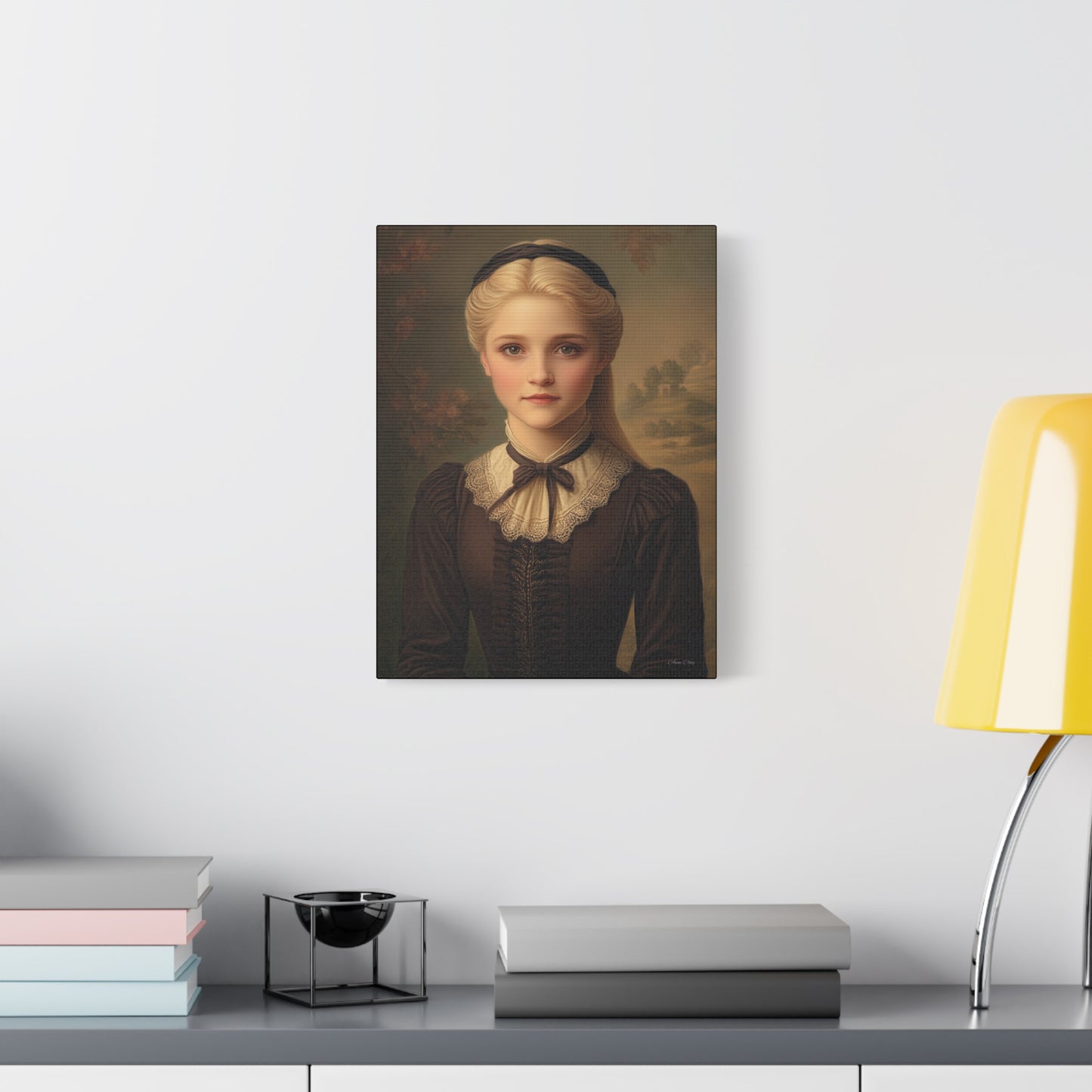 Vintage Portrait Canvas Wall Art, Home Decor, Gift for History Lovers, Romantic Wall Decor, Unique Gift Idea