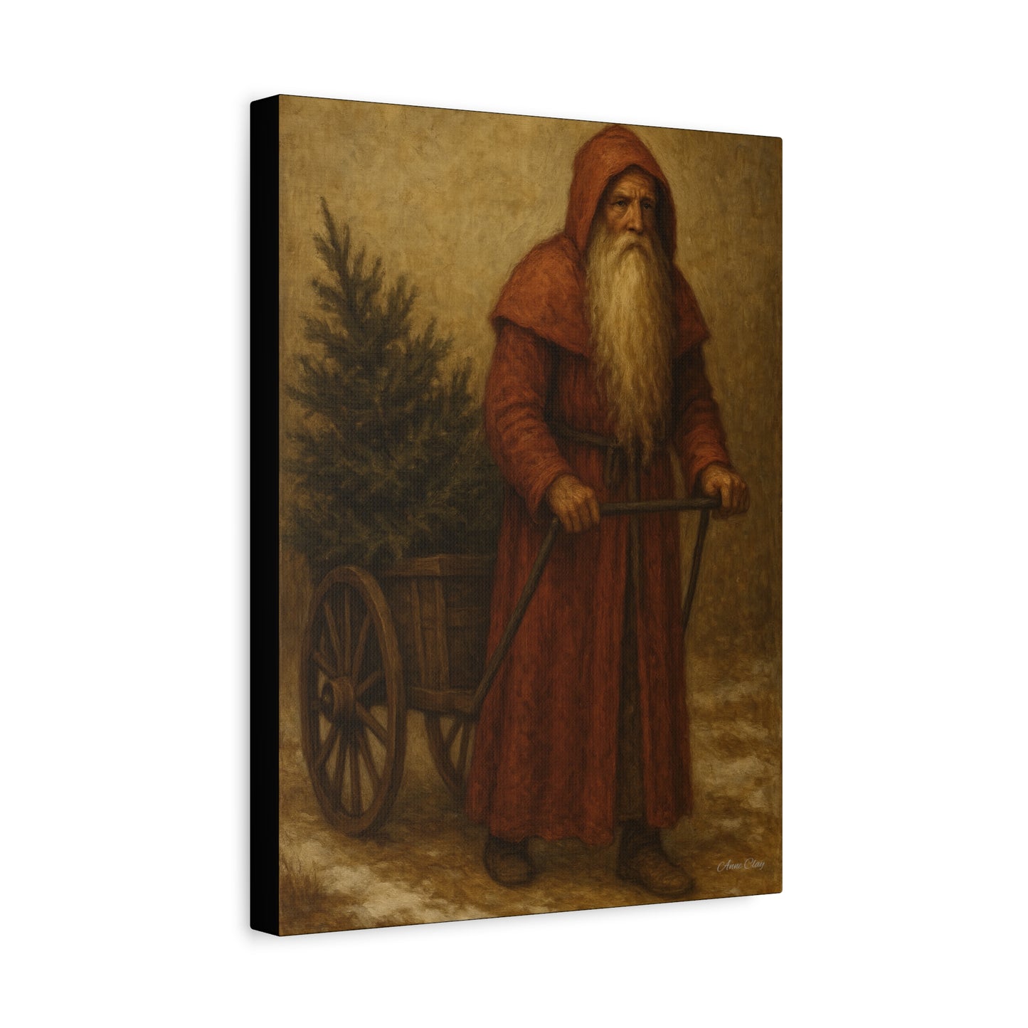 Rustic Santa Canvas Wall Art