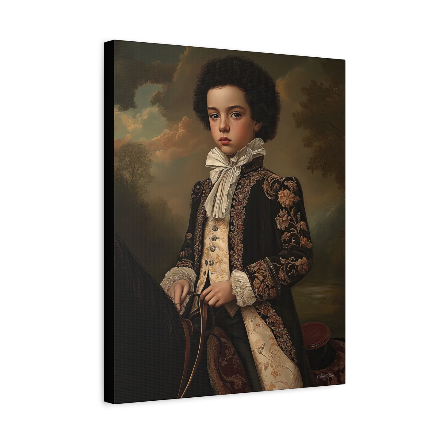 Vintage Portrait Canvas Print, Wall Art, Home Decor, Gift for Art Lovers, Classic Decor, Renaissance Style Artwork
