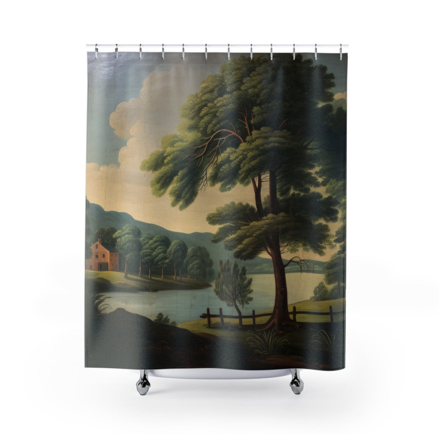 Rufus Porter Style Shower Curtains