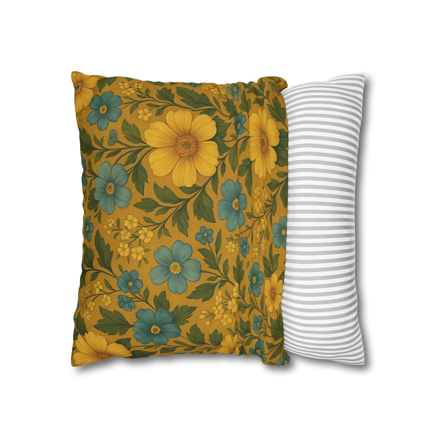 Bohemian Floral Pillowcase Cover, Cozy Home Decor, Vintage Style, Gift for Her, Spring Vibes, Couch Accessory, Cottagecore Throw