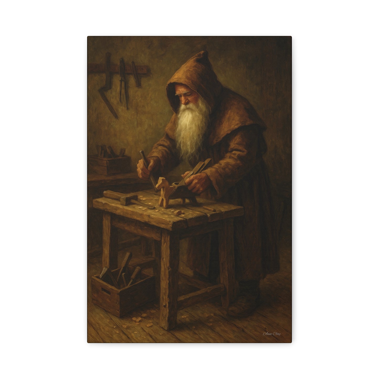 Craftsmanship Wall Art - Vintage Woodworker Canvas Print
