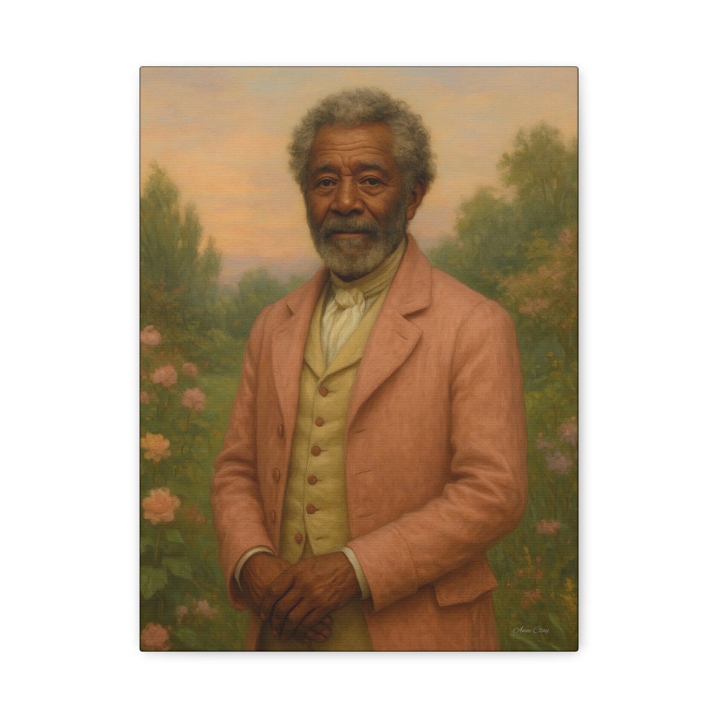 Elegant Stretched Canvas Art Print, Historical Portrait, Home Decor, Gift for History Lovers, Gallery Wall Art