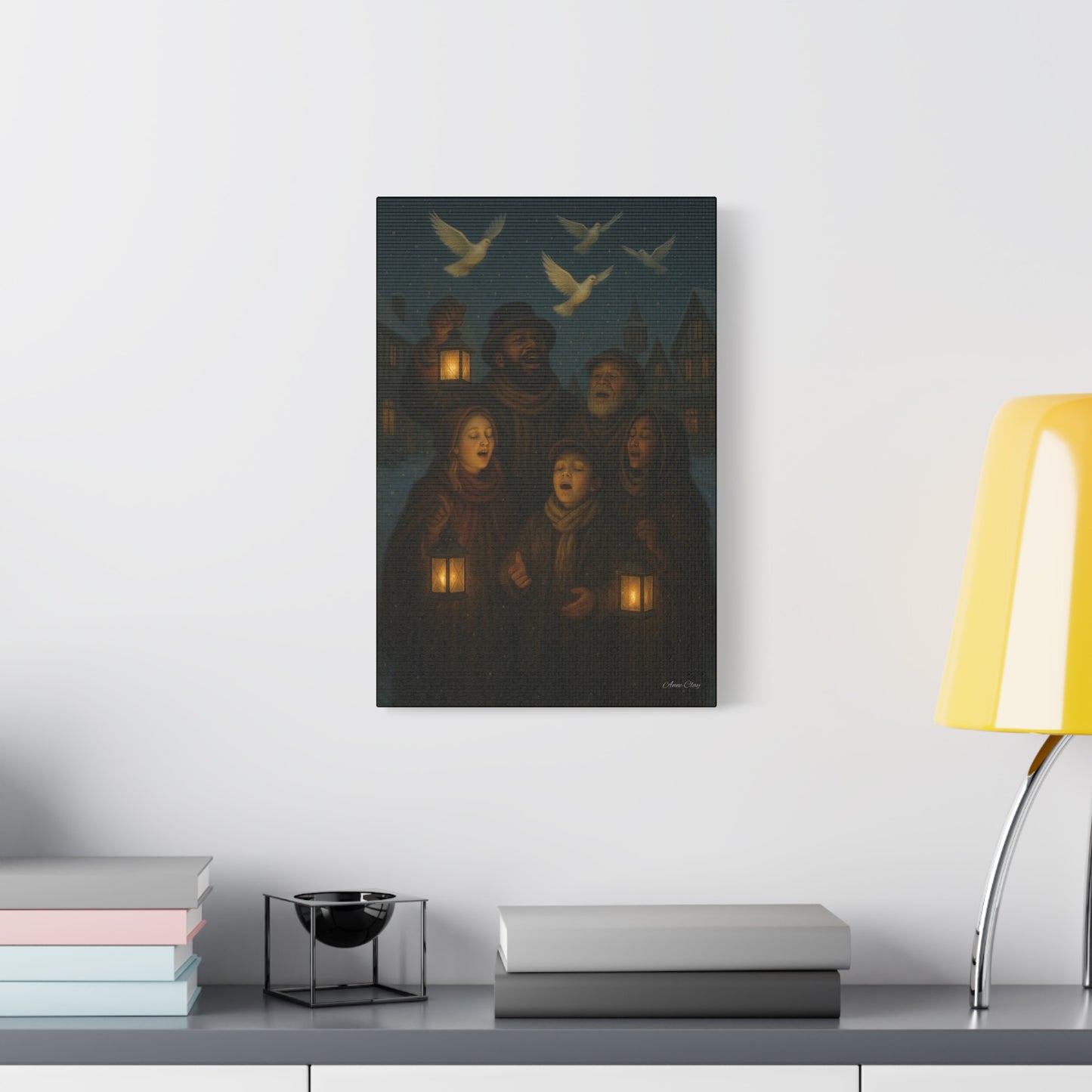 Spirit of Christmas  Carolers Canvas Wall Art