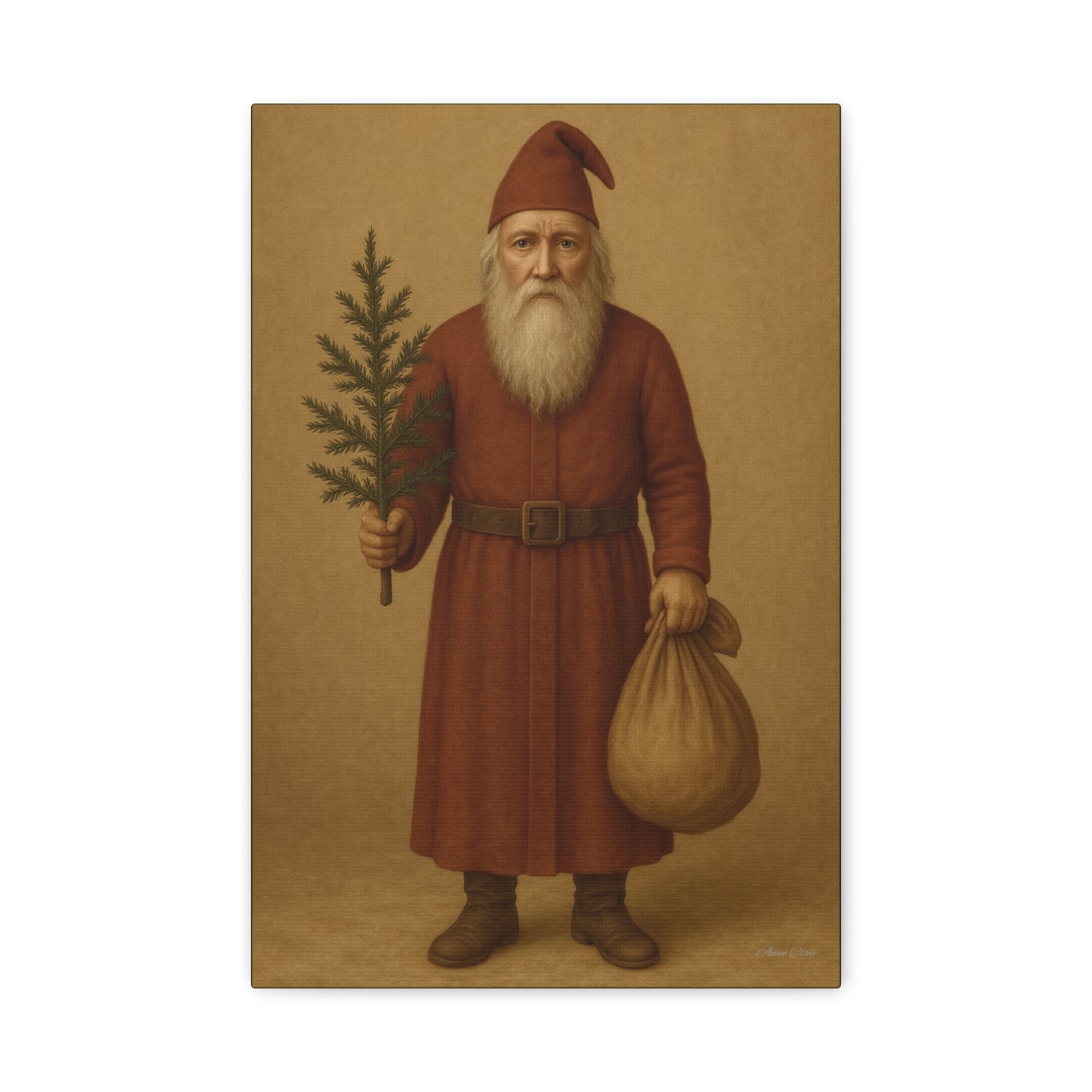 Vintage Santa Canvas Wall Art