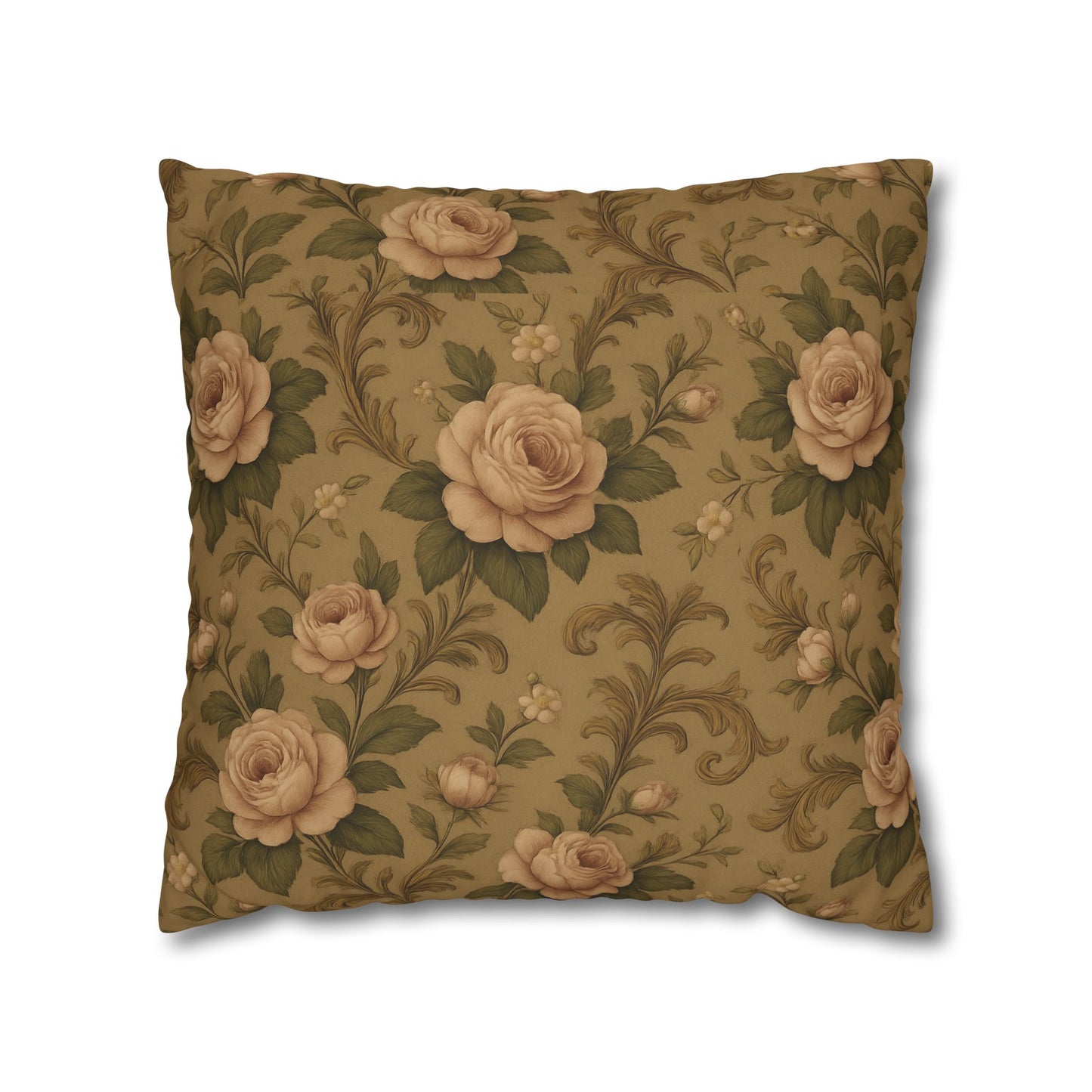 Vintage Floral Pillowcase, Decorative Throw Pillow, Cozy Home Decor, Gift for Her, Rustic Living Room Accent