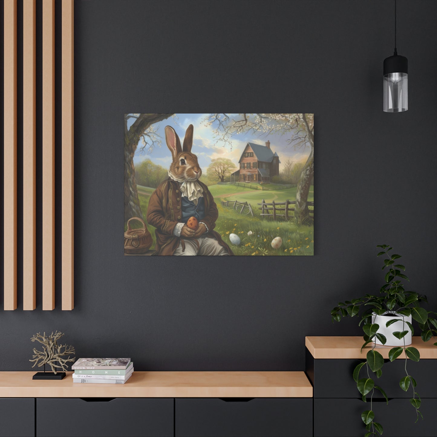 Easter Memories Easter Bunny Canvas Art - Charming Stretched Print for Spring Decor