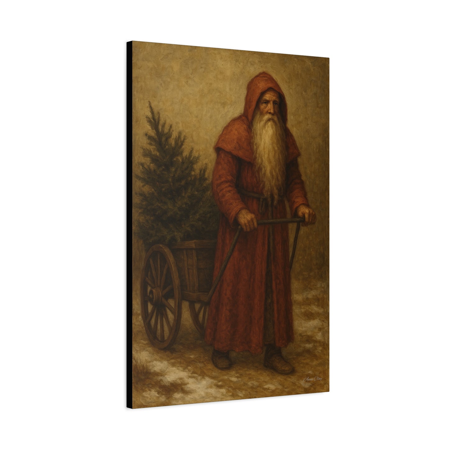 Rustic Santa Canvas Wall Art