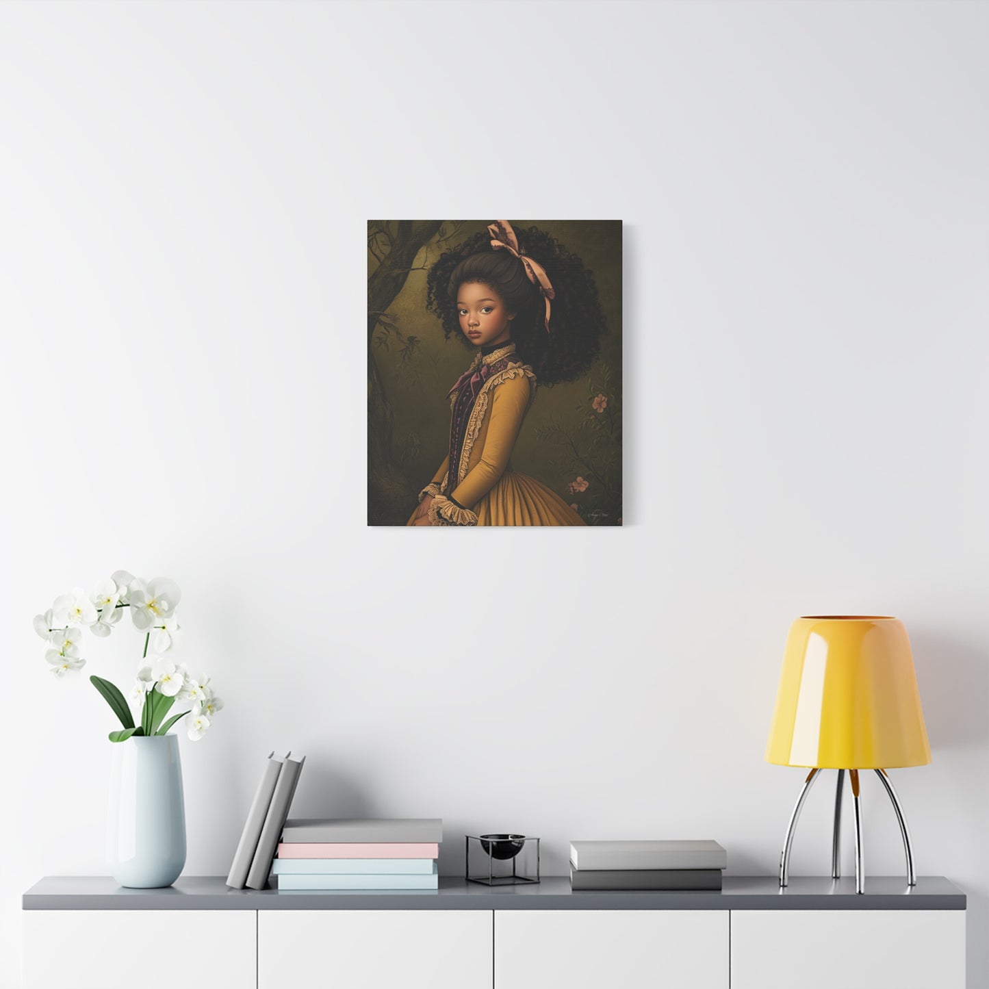 Elegant Stretched Canvas Art Print, Vintage Portrait, Home Decor, Wall Art, Gift for Art Lovers, Gallery Wall